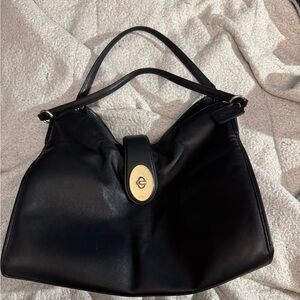 Coach Black Leather Shoulder Bag